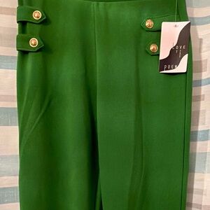 Love Poem Women's Green Straight Leg Pants